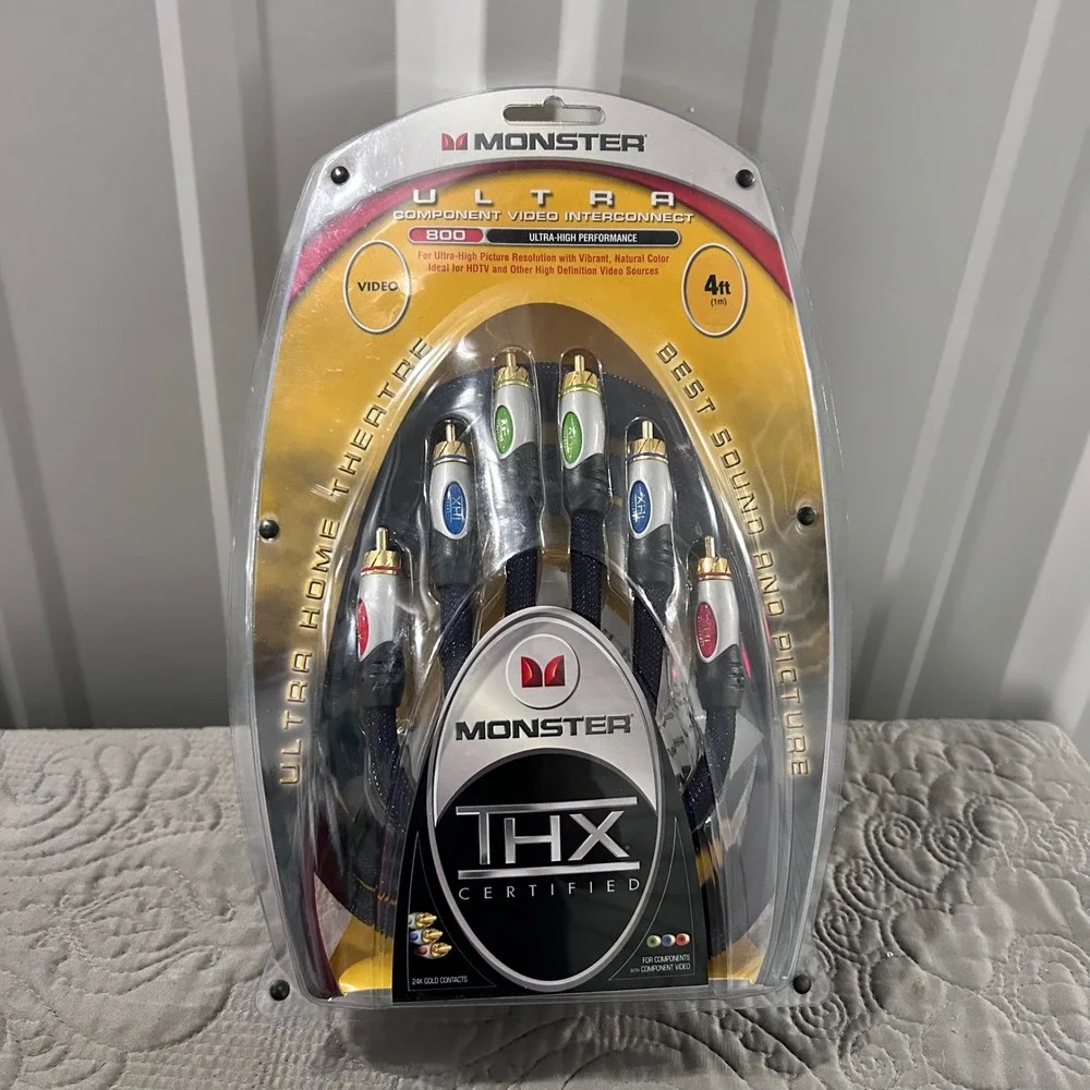 Monster Ultra 800 Component Video Interconnect Cable THX Certified 4ft 1.2m NEW
